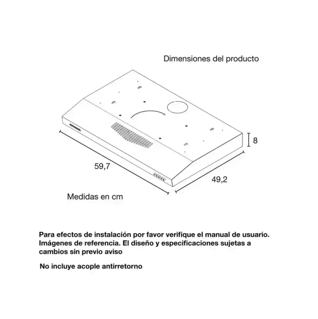 Campana Extractora Challenger 60cms Tipo Pared Cx4310 Negra