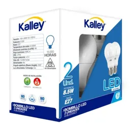 Bombillo Led 9 W X 2 Luz Blanca Kalley