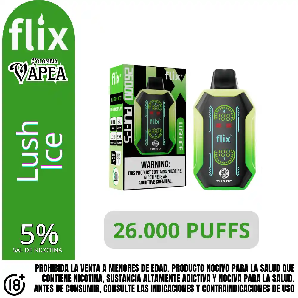Vape Flix Lush Ice 26000 Puffs 5%