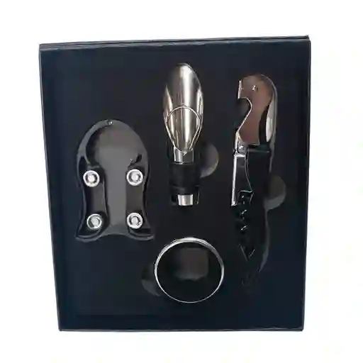 Caja De Regalo Con Juego De Vino De 4 Piezas