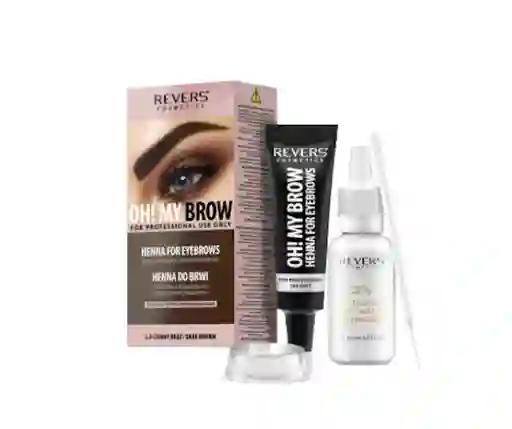 Tinte Cejas Henna Pro Color Revers Café Oscuro Caja X 30 Ml