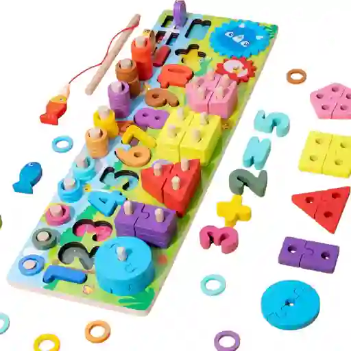 Juego Multifuncional Didactico Aprendizaje Numeros Figuras Abaco