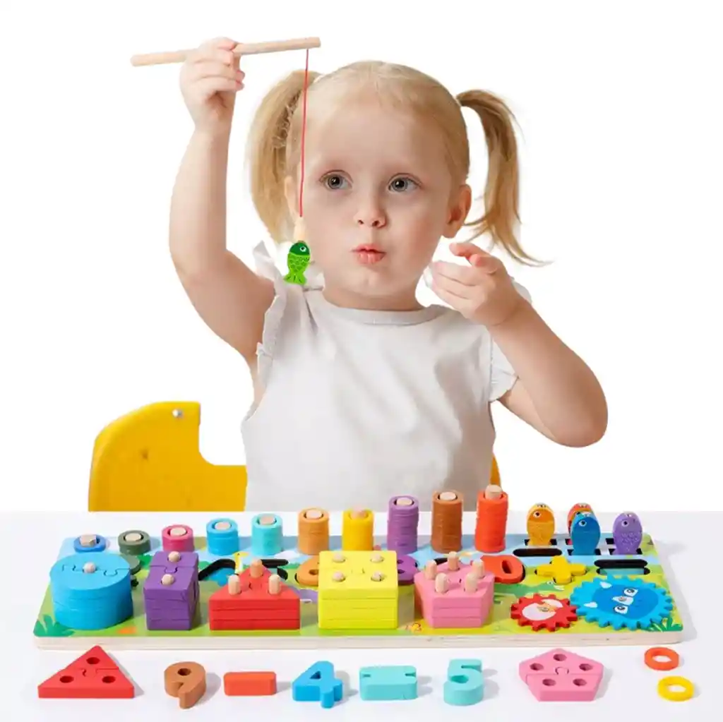 Juego Multifuncional Didactico Aprendizaje Numeros Figuras Abaco