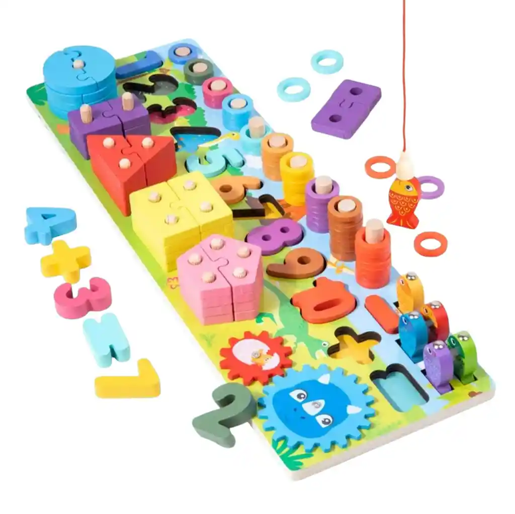 Juego Multifuncional Didactico Aprendizaje Numeros Figuras Abaco