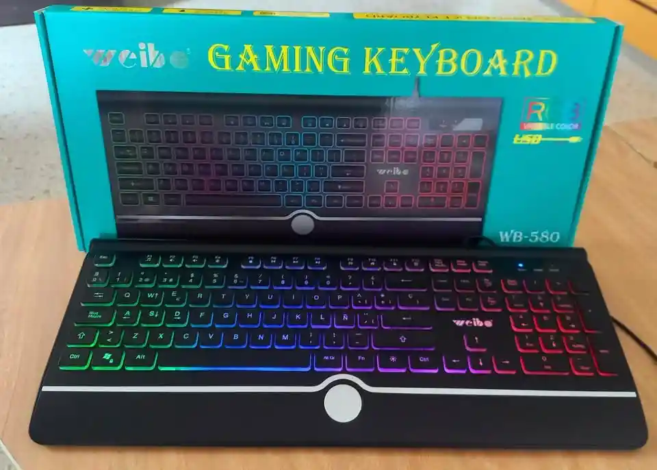 Teclado Gamer Weibo Wb-580 / Teclado Rgb / Teclado Gamer En Español