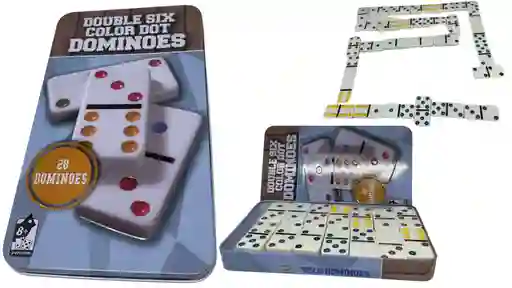 Juego De Mesa Domino Doble De Seis Puntos De Color 28 Piezas