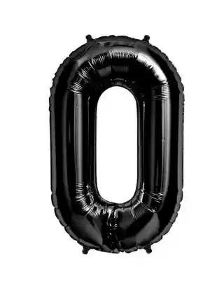 Globo Metalizado Número 0 Negro 16 Pulgadas (41cm)