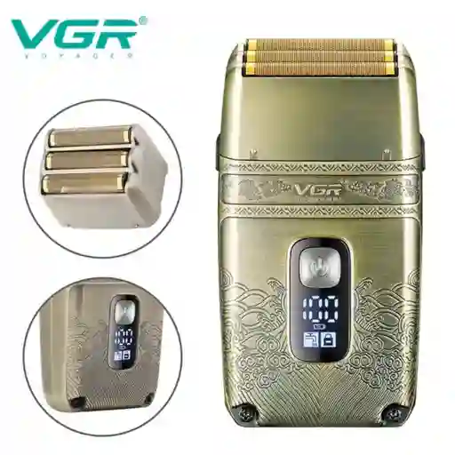 Máquina De Afeitar Cortadora De Barba Recargable Tipo Shaver Vgr V-335 Original