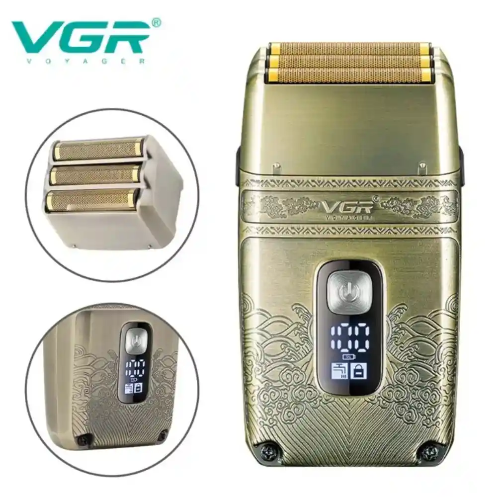 Máquina De Afeitar Cortadora De Barba Recargable Tipo Shaver Vgr V-335 Original