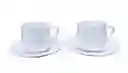 Set Pocillos Mug Taza Tacita Tinto Café X 6 Unidades Con Platosc