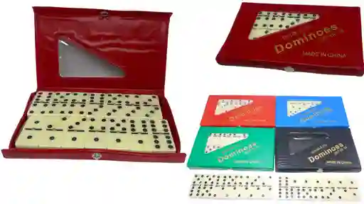 Juego De Mesa Domino Doble 6 Puntos Blanco Y Negro 28 Piezas