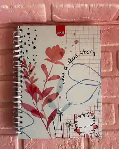 Cuaderno 7 Materias Grande Dama Cuadriculado Lukis