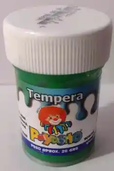 Pintura Tempera Color Verde 28gr Payasito