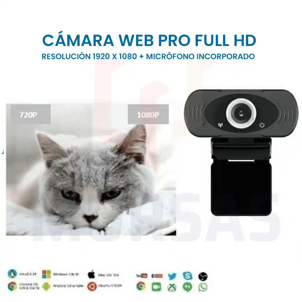Cámara Web Pro Full Hd 1080p Pc Juegos Pc Video Conferencia