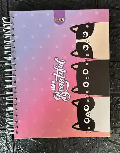 Cuaderno 5 Materias Grande Dama Cuadriculado Lukis