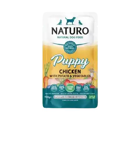 Naturo Dog Puppy Grainfree Chicken,potatveg 150gr