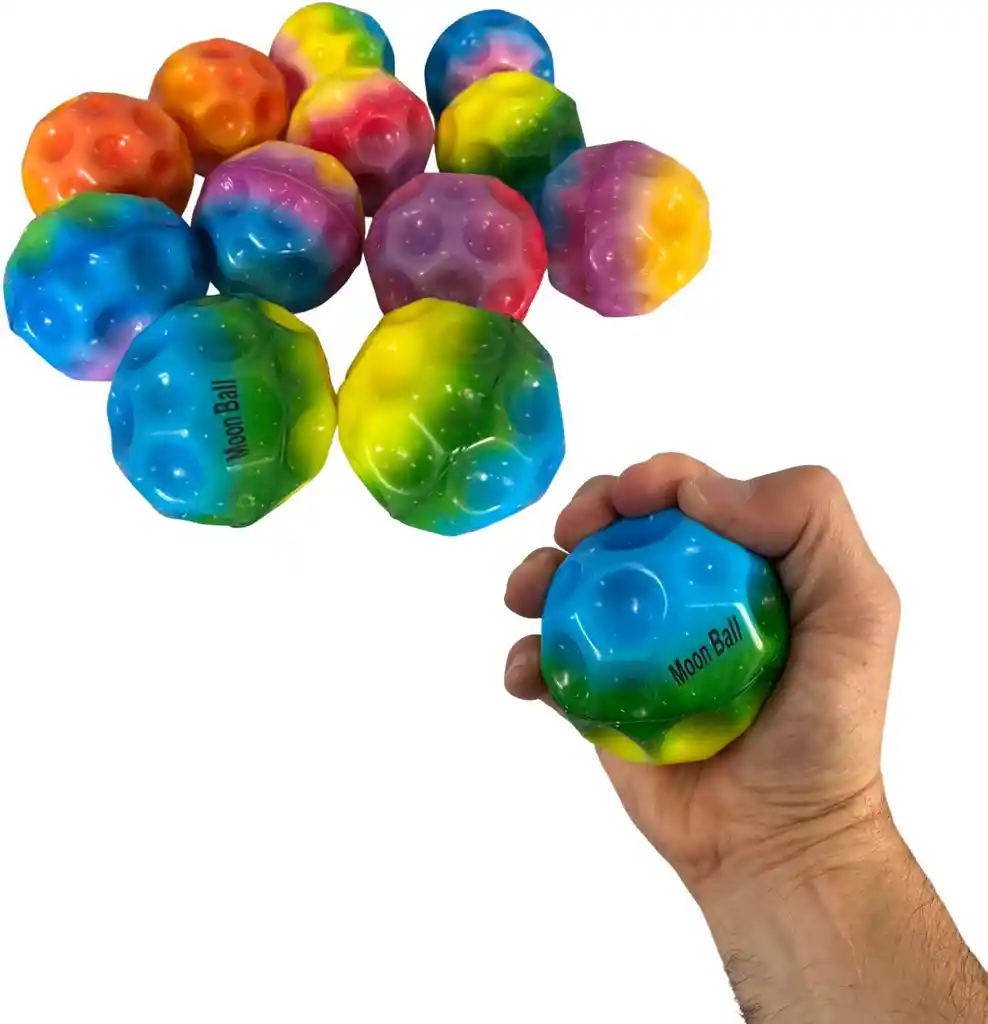 Pelotas Antiestres X6u Espuma De Goma Alto Relieve Colores/ Colores
