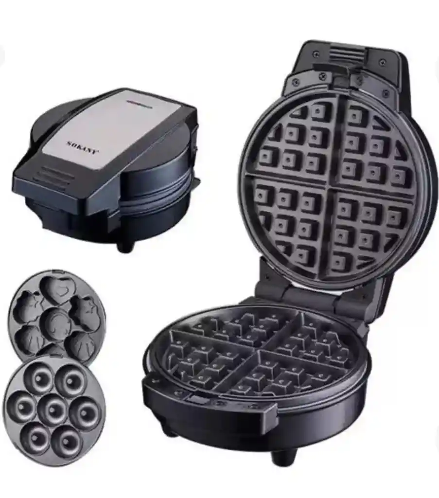 Maquina Mini Donera, Wafflera, Cupcakes 3 En 1