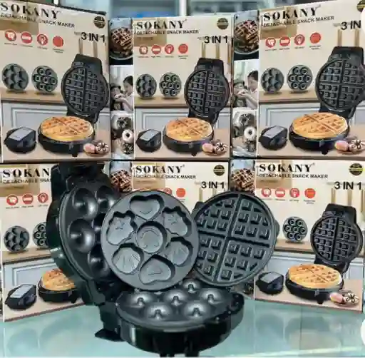 Maquina Mini Donera, Wafflera, Cupcakes 3 En 1