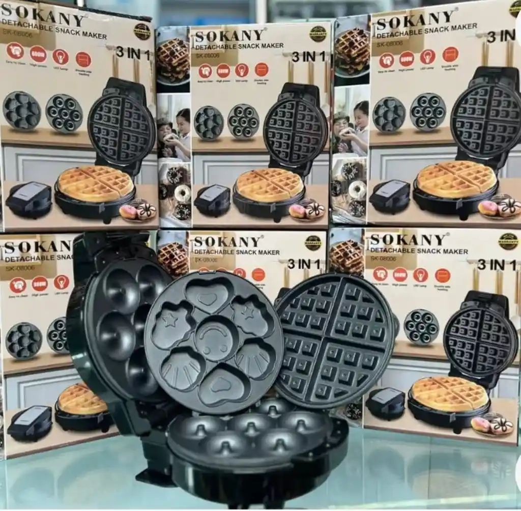 Maquina Mini Donera, Wafflera, Cupcakes 3 En 1