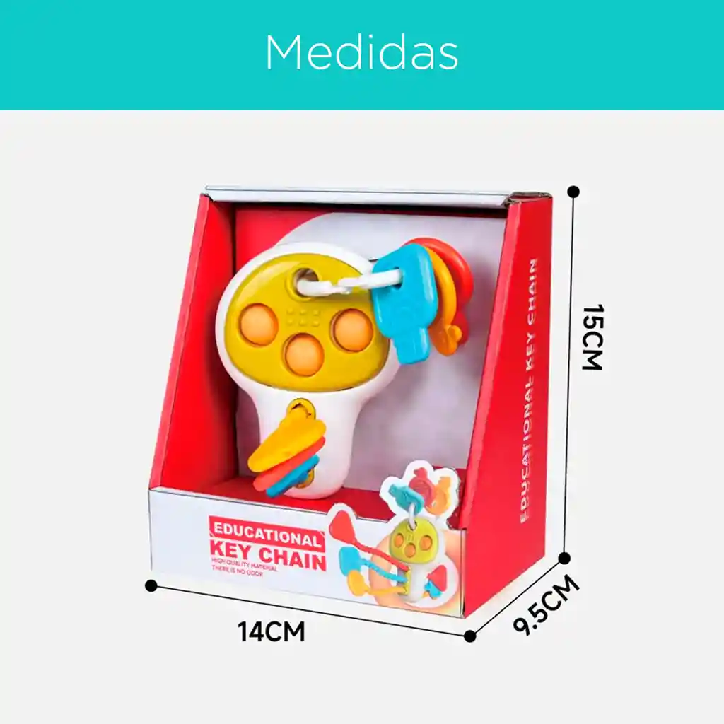 Llave Educatica Multifuncional Para Bebé, Diseño Y Colores Llamativos, Juegos De Cuerda, Giros Y Sonidos Que Incentivan La Exploración Del Juguete En Tu Bebé