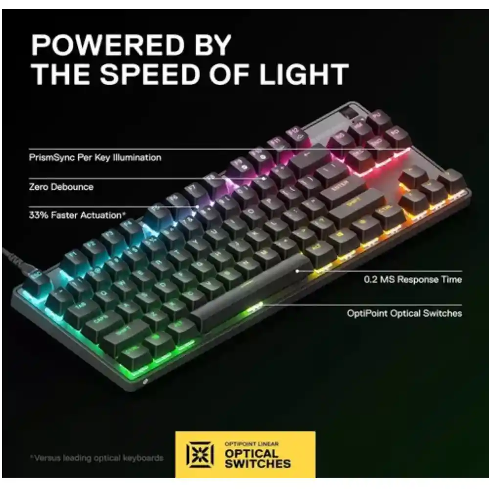Teclado Mecanico 80% Switch Opticos Steelseries Apex 9 | Us
