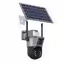 Camara De Vigilancia Doble Lente Solar Wifi