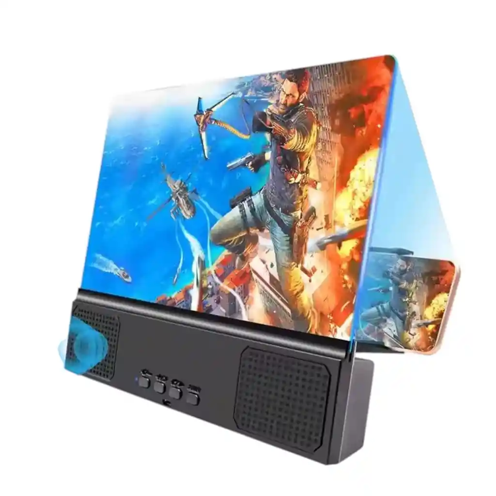 Amplificador De Imagen Para Movil Con Audio Y Soporte