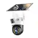 Camara De Vigilancia Doble Lente Solar Wifi
