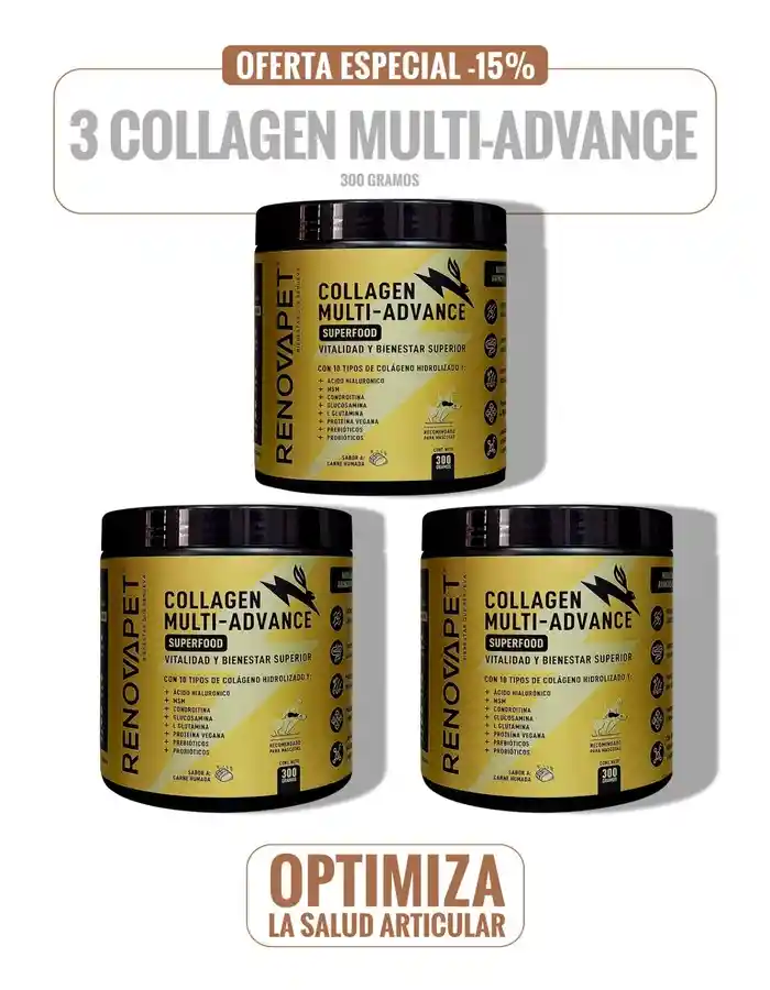 Kit X3unid Colágeno Multi-advance - Suplemento Para Fortalecer Articulaciones