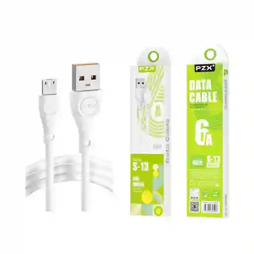 Cable De Carga Y De Datos 1 Metro 5a Micro Usb V8 S-13 Pzx