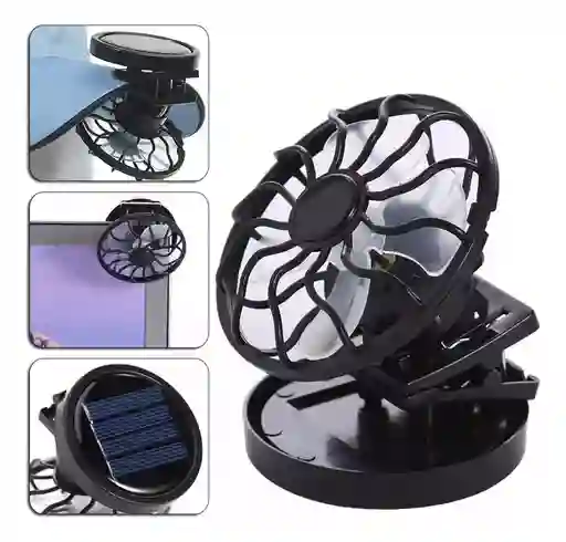 Mini Ventilador Solar Clip Visera Gorra Sombrero Multiusos