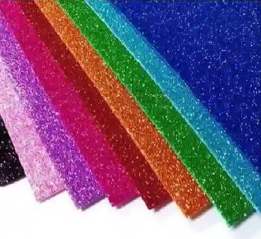 Pliego Foamy Escarchado Pliego Surtido X Unidad