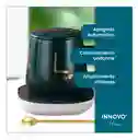 Taza Mug Pocillo Cerámica Base Electrica Calentadora Bebidas Cuchara Negro
