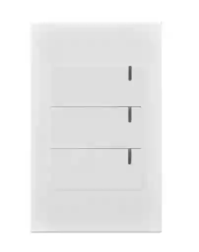 Interruptor Triple Premium Blanco Mercury