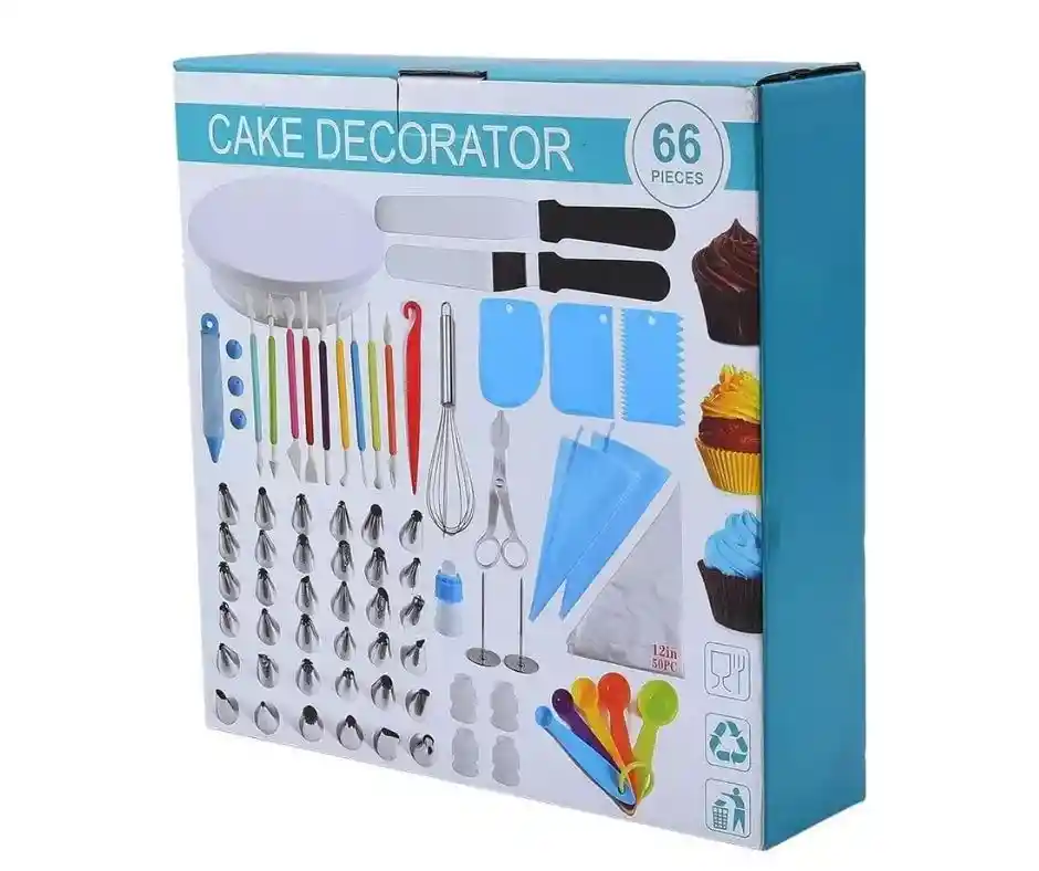 Kit De Pasteleria Y Decoracion 66 Piezas Para Hornear.