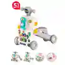Andadera Y Centro De Actividades Gris Multifuncional 5 En 1, Ajustable A Mesa De Actividades, Scooter Y Bicicleta, Diversos Accesorios Con Luces Y Melodías Para Bebé - Bibi-inn
