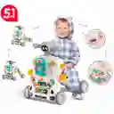 Andadera Y Centro De Actividades Azul Multifuncional 5 En 1, Ajustable A Mesa De Actividades, Scooter Y Bicicleta, Diversos Accesorios Con Luces Y Melodías Para Bebé - Bibi-inn