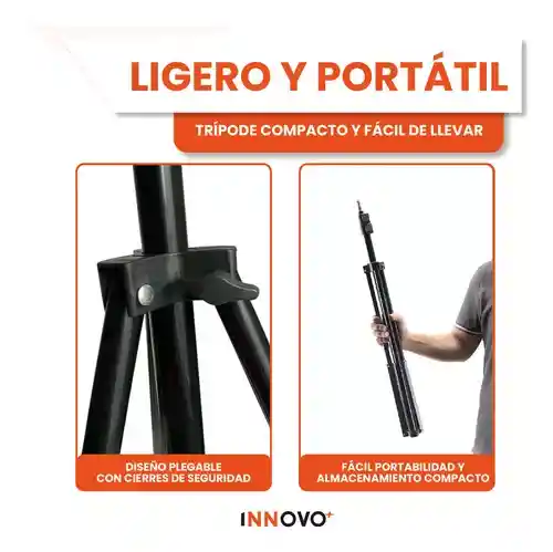 Trípode Universal Ajustable Hasta 2m Con Tornillo De 1/4 Metalico