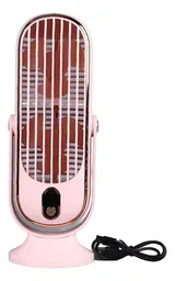 Ventilador Mesa Escritorio Digital 5 Velocidades Elegante Innovo Recargable Edición Pink