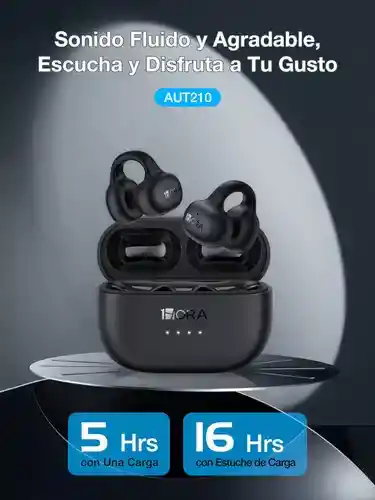 Audifonos Conducción Ósea Táctil Inteligente Batería De Larga Duración Earcuff Sonido Mega Bass