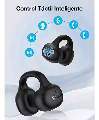 Audifonos Conducción Ósea Táctil Inteligente Batería De Larga Duración Earcuff Sonido Mega Bass