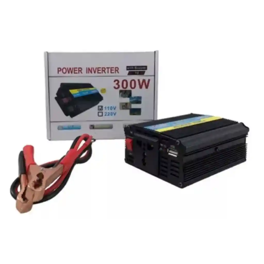 Inversor De Corriente 300w Entrada De 12v Salida A 110v