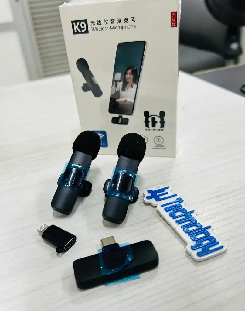 Microfono De Solapa Inalambrico K9 Para Celular Iphone Y Tipo C