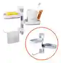 Organizador Ducha Pared Jabonera Doble Repisa Giratoria Toalla Baño