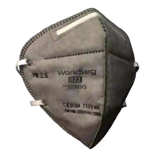 Tapaboca N95 Gris Carbon Activado Sin Valvula Doblable