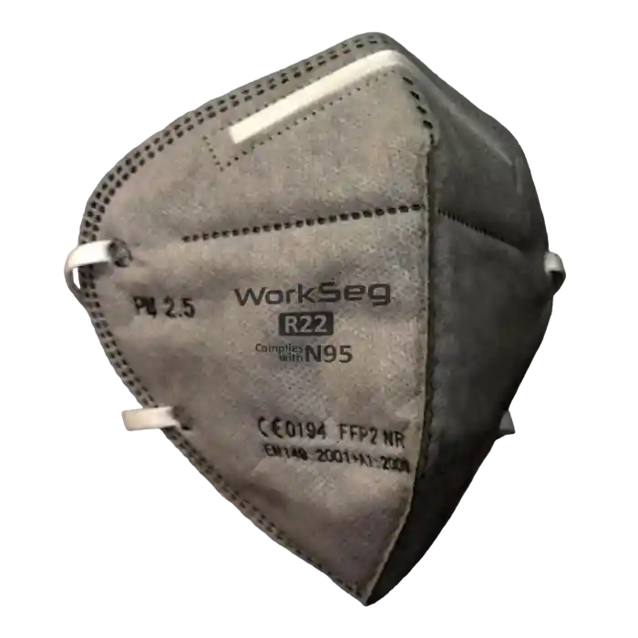 Tapaboca N95 Gris Carbon Activado Sin Valvula Doblable