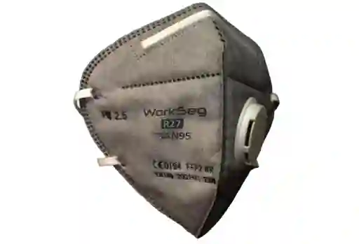Tapaboca N95 Gris Carbon Activado Con Valvula Doblable