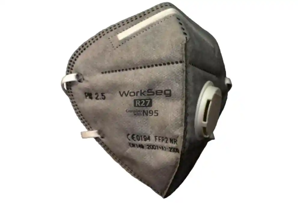 Tapaboca N95 Gris Carbon Activado Con Valvula Doblable