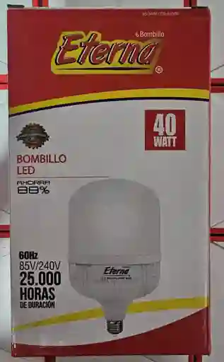 Bombillo Foco Led 40w Ahorrador De Energia A+ Voltaje 85-240v Lux 3200ml Cct 6500k Eterna